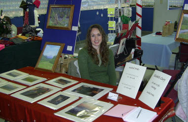 Elizabeth Cleary at an art show